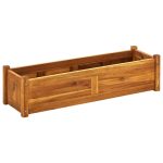 Garden Raised Bed Acacia Wood 100x30x25 cm