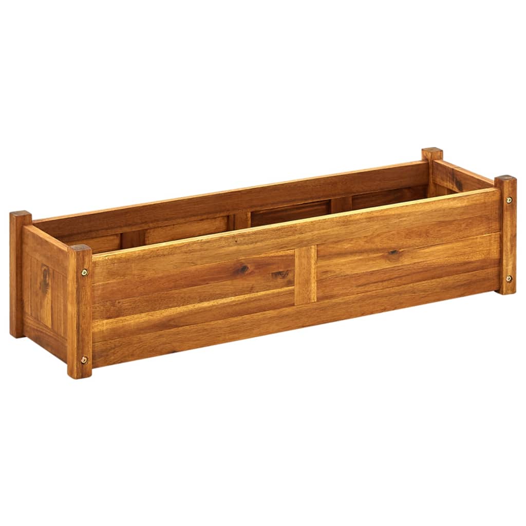 Garden Raised Bed Acacia Wood 100x30x25 cm