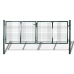 Fence Gate Steel 306×150 cm Green