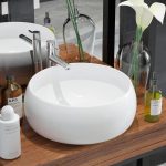 Basin Round Ceramic White 40×15 cm