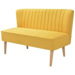 Sofa Fabric 117×55.5×77 cm Yellow