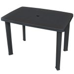 Garden Table Anthracite 101x68x72 cm Plastic