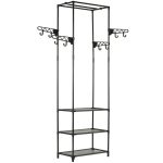 Clothes Rack Steel and Non-woven Fabric 55×28.5×175 cm Black