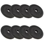 Weight Plates 8 pcs 8×2.5 kg Cast Iron