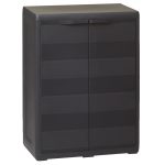 Garden Storage Cabinet with 1 Shelf Black