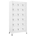 Locker Cabinet with 18 Compartments Metal 90x40x180 cm