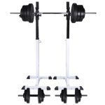 Barbell Squat Rack with Barbell and Dumbbell Set 60.5 kg