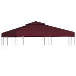 2-Tier Gazebo Top Cover 310 g/m² 3×3 m Bordeaux