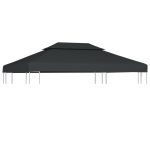 2-Tier Gazebo Top Cover 310 g/m² 4×3 m Anthracite