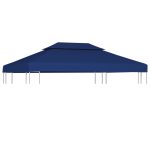 2-Tier Gazebo Top Cover 310 g/m² 4×3 m Blue