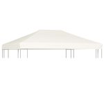 Gazebo Top Cover 310 g/m² 4×3 m Cream White