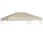 Gazebo Top Cover 310 g/m² 4×3 m Beige