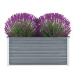 Garden Raised Bed Galvanised Steel 100x40x45 cm Grey
