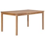 Garden Table 150x90x77 cm Solid Teak Wood