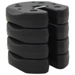 Gazebo Weight Plates 4 pcs Black 220×50 mm Concrete