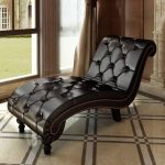 Chaise Longue Brown Faux Leather