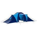 Camping Tent Polyester 9 Persons Blue-dark Blue