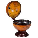 Tabletop Globe Bar Wine Stand Wood