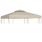 Gazebo Cover Canopy Replacement 310 g / m² Beige 3 x 3 m