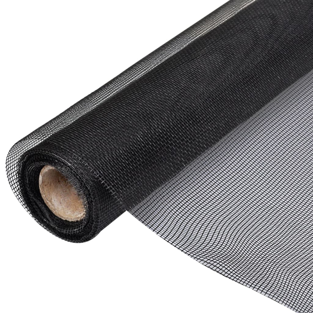 Mesh Screen Fiberglass 100×500 cm Black