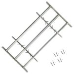 Adjustable Security Grille for Windows with 3 Crossbars 500-650 mm