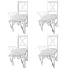 Dining Chairs 4 pcs White Pinewood