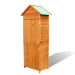 Garden Storage Cabinet Brown 42.5x64x190 cm