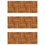 Decking Tiles Vertical Pattern 30 x 30 cm Acacia Set of 30