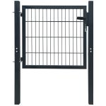 2D Fence Gate (Single) Anthracite Grey 106 x 130 cm