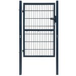 2D Fence Gate (Single) Anthracite Grey 106 x 170 cm