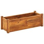 Garden Raised Bed Acacia Wood 76×27.6×25 cm