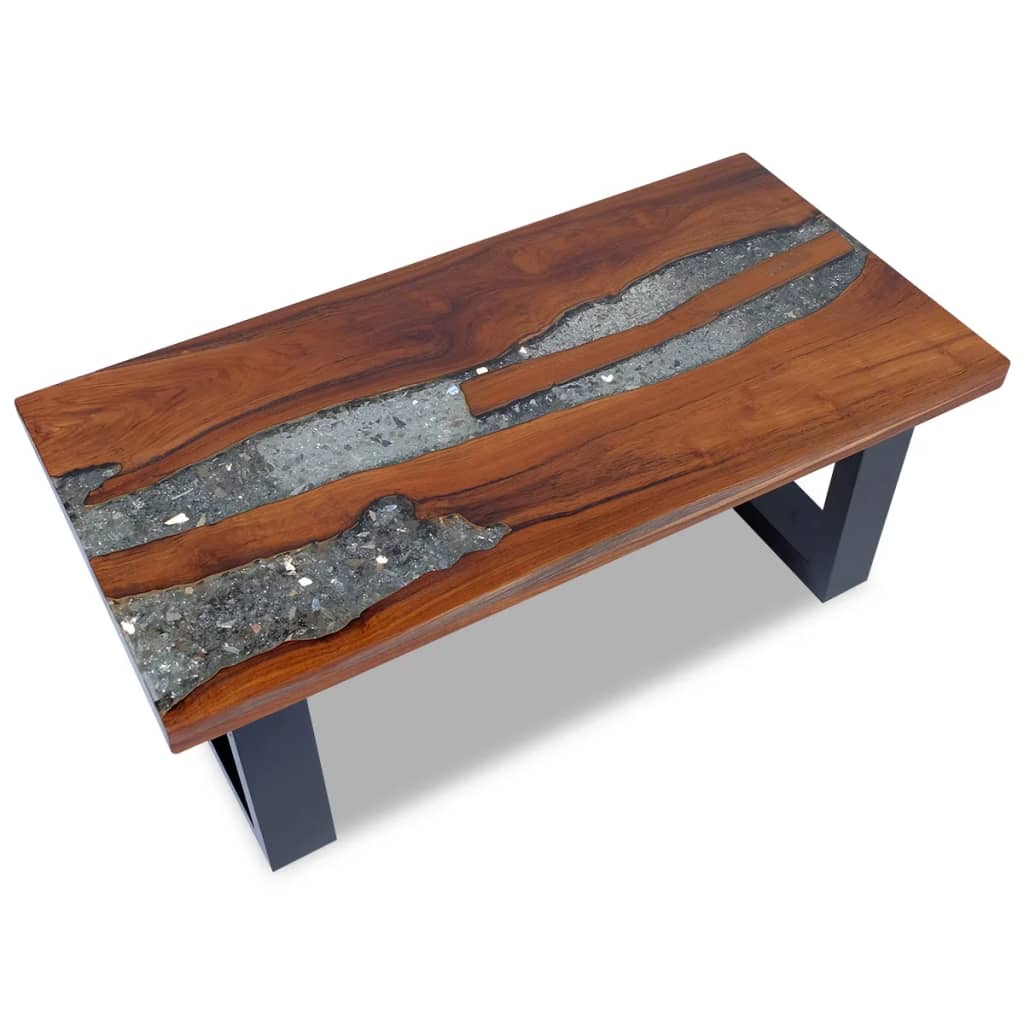 Coffee Table Teak Resin 100×50 cm