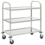 3-Tier Kitchen Trolley 96.5x55x90 cm Stainless Steel