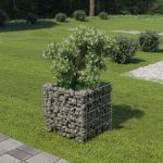 Gabion Raised Bed Galvanised Steel 50x50x50 cm