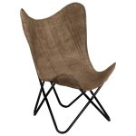 Butterfly Chair Taupe Canvas