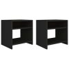 Bedside Cabinets 2 pcs Black 40x30x40 cm Engineered Wood