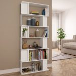 Book Cabinet/Room Divider White 80x24x192 cm Engineered Wood