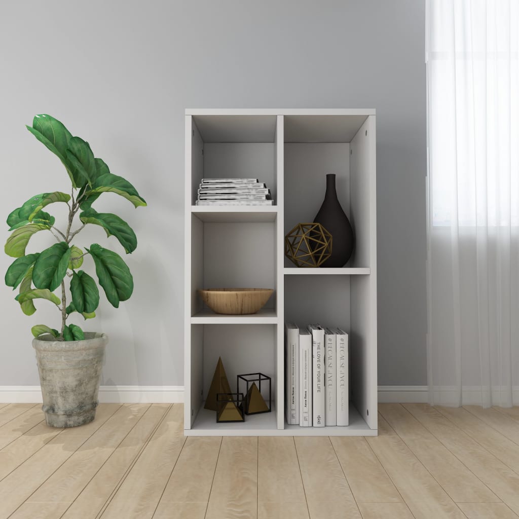 Book Cabinet/Sideboard White 50x25x80 cm Engineered Wood