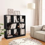 Book Cabinet Black 97.5×29.5×100 cm Engineered Wood