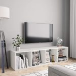 Book Cabinet/TV Cabinet White 143x30x36 cm