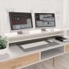 Monitor Stand High Gloss White 100x24x13 cm Engineered Wood