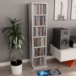 CD Cabinet Concrete Grey 21x20x88 cm Engineered Wood