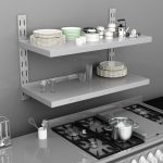 2-Tier Floating Wall Shelf Stainless Steel 100×30 cm