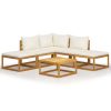 6 Piece Garden Lounge Set with Cushions Solid Acacia Wood