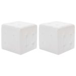 Pouffe 2 pcs White 30x30x30 cm Faux Leather