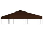 2-Tier Gazebo Top Cover 310 g/m² 3×3 m Brown