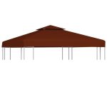 2-Tier Gazebo Top Cover 310 g/m² 3×3 m Terracotta