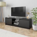 TV Cabinet Black 120x30x35.5 cm Engineered Wood