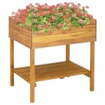 Raised Garden Planter 78.5×58.5×78.5 cm Solid Acacia Wood