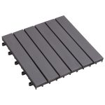 Decking Tiles 10 pcs Grey Wash 30×30 cm Solid Acacia Wood